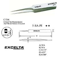 4 5  Straight Tapered Micro Tip Tweezer 5 SA PI
