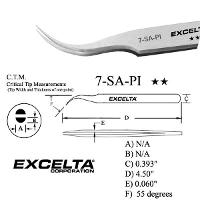 4 5  Curved Fine Tip Tweezer 7 SA PI