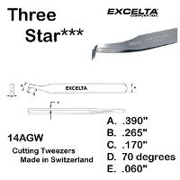 4 5  Angulated Cutting Tweezer 14A GW