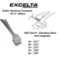 4 7 8  Teflon Pad Wafer Handling Tweezer 490T SA PI