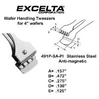 4 7 8  Wafer Handling Tweezer 491P SA PI