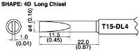Chisel Soldering Tip T15 DL4