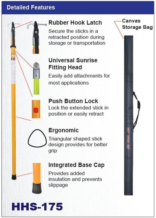 Hoyt Electrical Instruments HHS1757 Telescopic Hot Stick Series (30.1')
