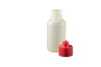 1 oz  Bottle LDPE Boston Round Red Cap Luer Lock JG1 0BC R