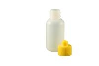 1 oz Bottle LDPE Boston Round Yellow Cap Luer Lock JG1 0BC Y