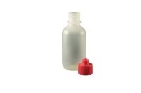 2 oz  Bottle LDPE Boston Round Red Cap Luer Lock JG2 0BC R