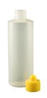 4 oz  Bottle LDPE Cylinder Yellow Cap Luer Lock JG4 0BC Y