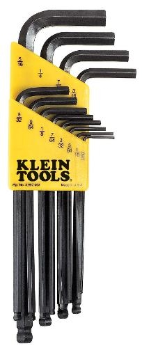 Klein Tools BLK12 L Style Ball End Hex Key Caddy Set 12 Pc