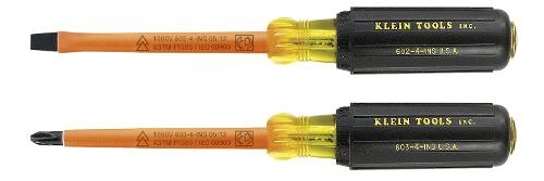 Klein Tools 33532-INS 2 Piece Set - 4'' Insulated Screwdrivers