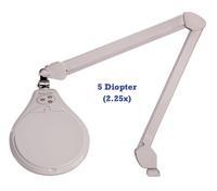 Accu Lite  6  Round LED Magnifier 5 Diopter  2 25x   White Finish ALRO6 45 5D W