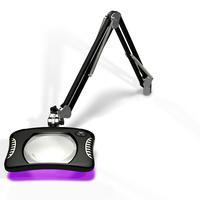 7 x 5 25  Rectangle UV LED Magnifier 4 Diopter  Carbon Black 82300 4 12UV B