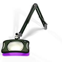 7 x 5 25  Rectangle UV LED Magnifier 4 Diopter  Racing Green 82300 4 12UV RG