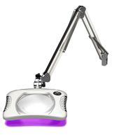 7 x 5 25  Rectangle UV LED Magnifier 4 Diopter  Medical White 82600 4 UV MW