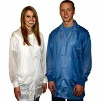 ESD Jacket  3 4  Snap Cuff  White Small JKC9022SPWH