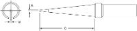  031  x  044  x 1 00  Long Conical Tip ETOB