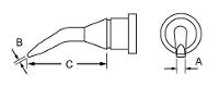  063  x  50  Reach Bent Chisel LT Tip T0054442799